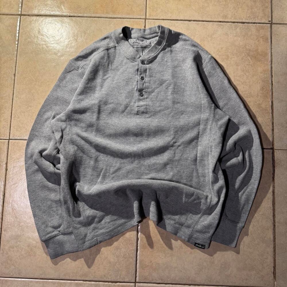 Y2k gray eddie bauer thermal Henley Size XL in mens